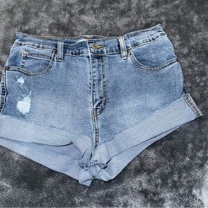 Levi's Light Blue Jean Shorts